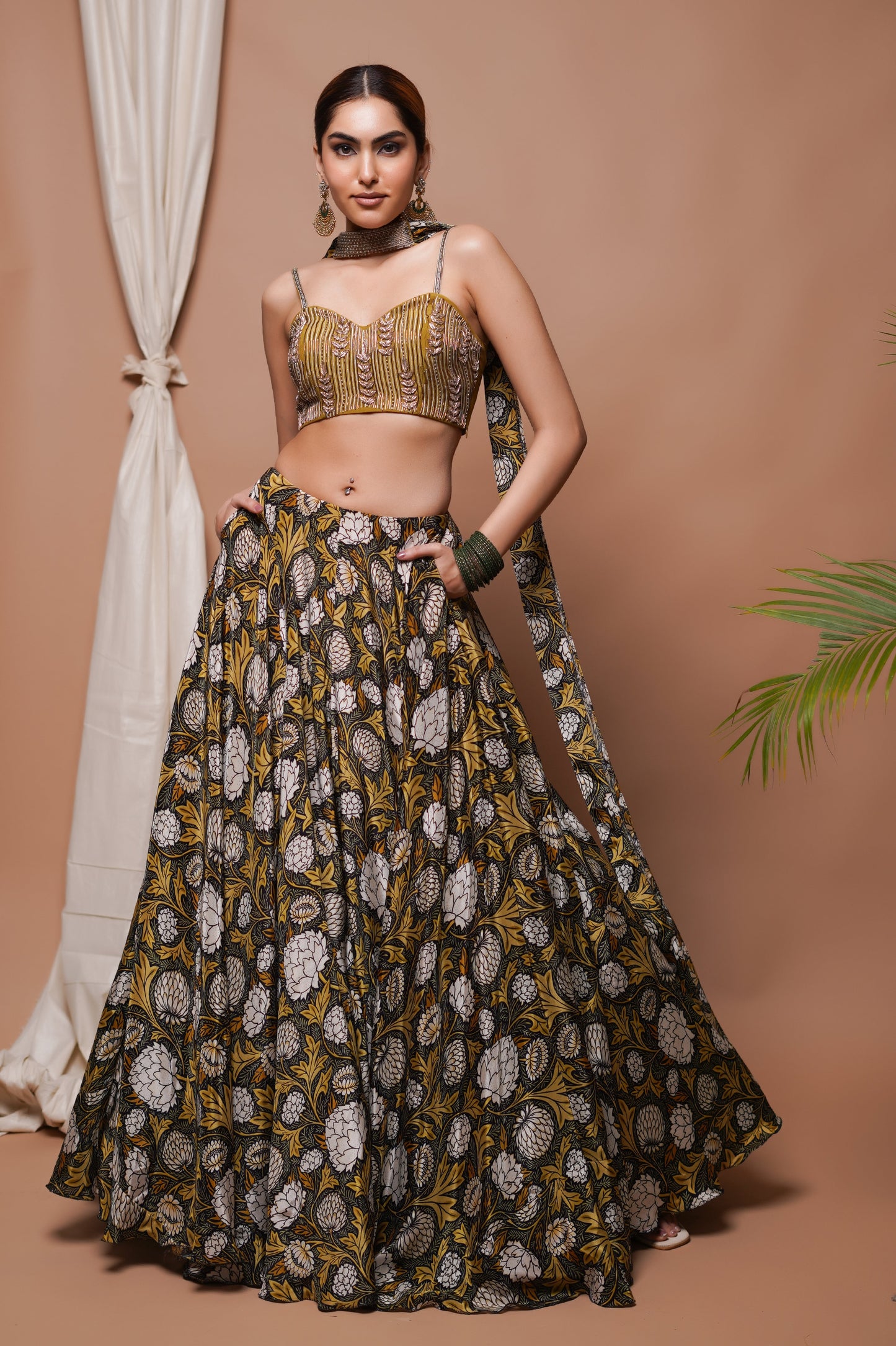 FOREST DIGITAL PRINT LEHENGA SET (SET OF 3)