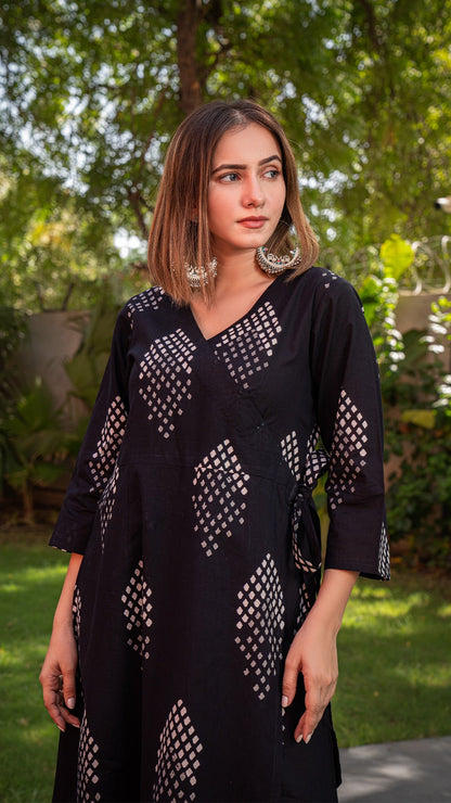 Khyati Wrap Dress - Black