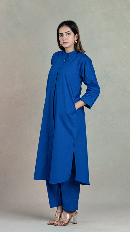 Everyday Organic Cotton Kurta- Royal Blue