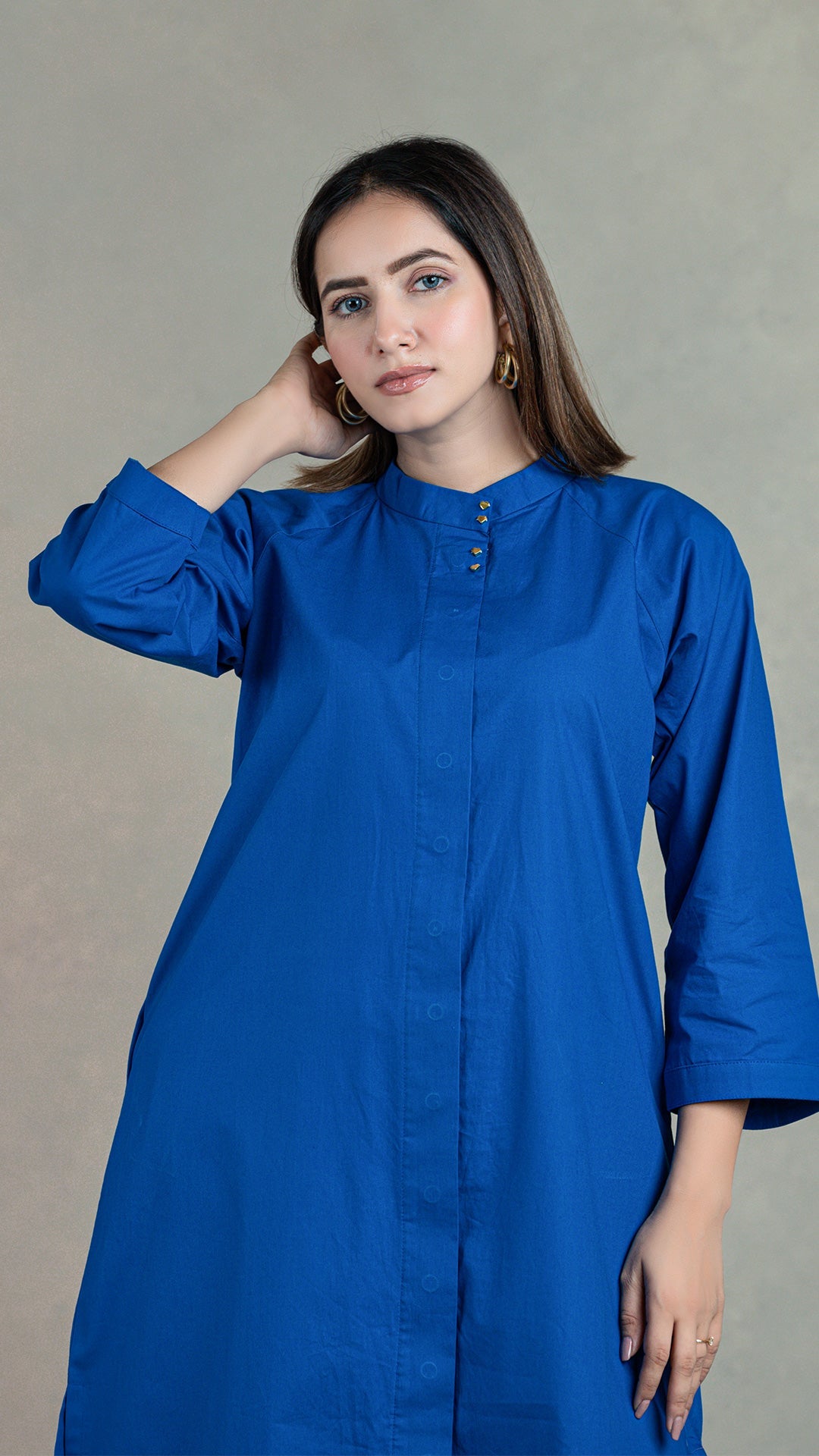 Everyday Organic Cotton Kurta- Royal Blue