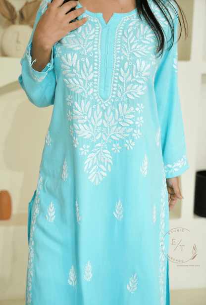 Zainab chikankari set in Blue