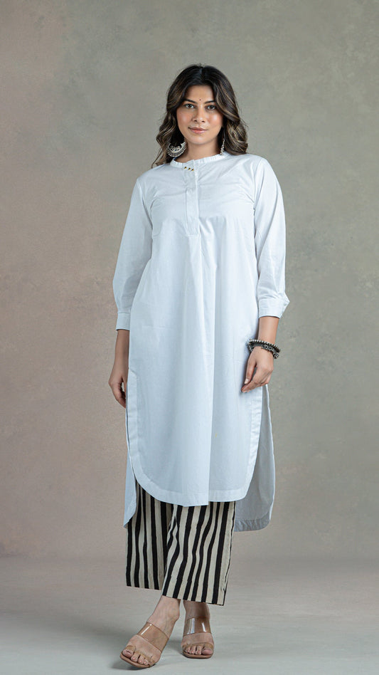 Everyday Organic Cotton Kurta- White