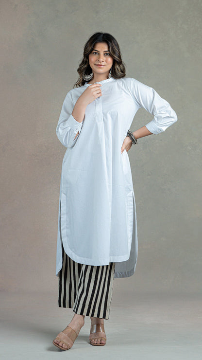 Everyday Organic Cotton Kurta- White