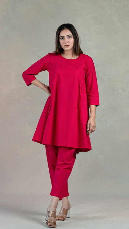 Everyday Organic Cotton Co-ord- Rani Pink