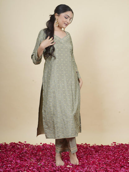 Pista Green Kurta Set