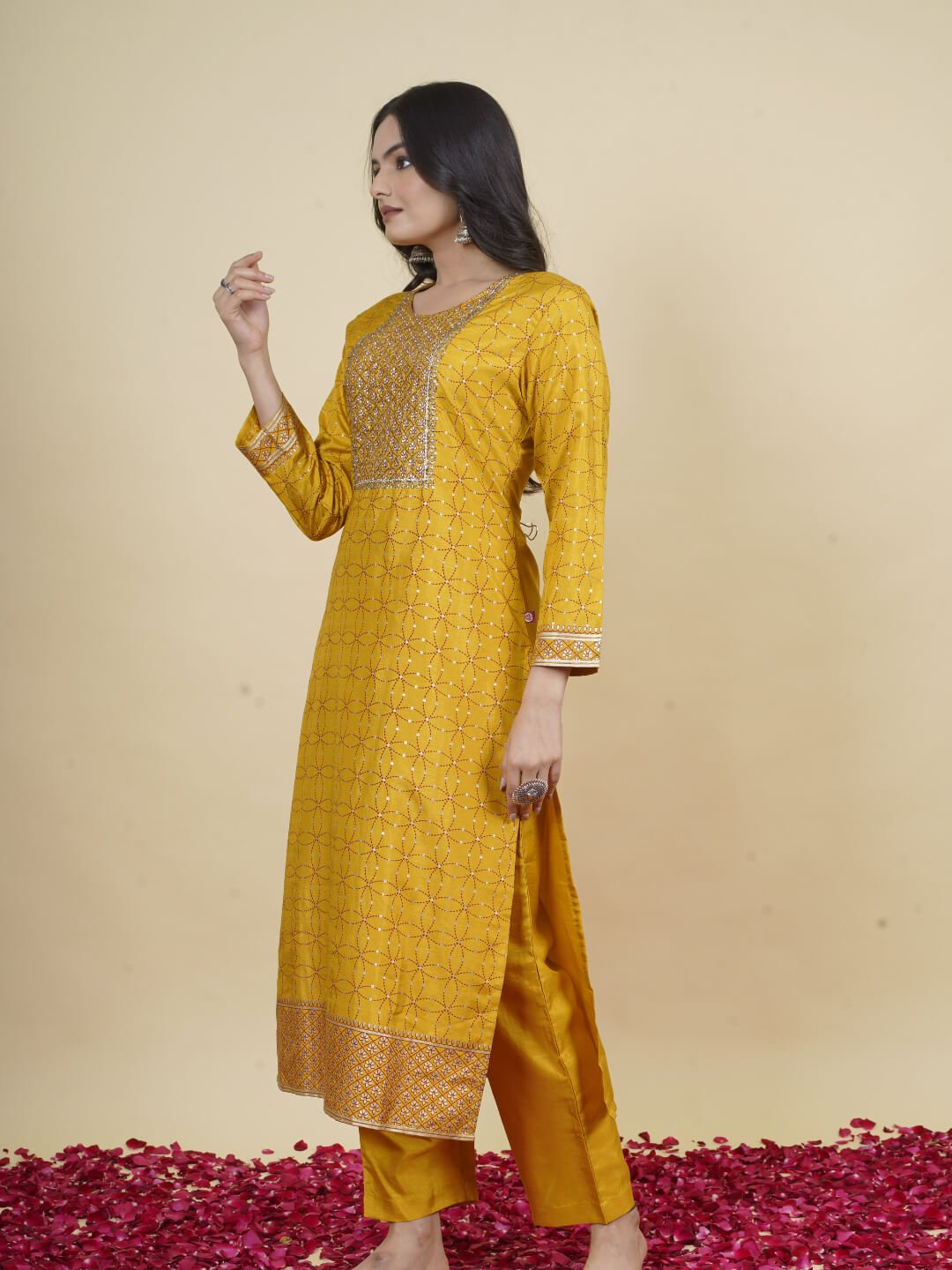 Luminous Mustard Kurta Set