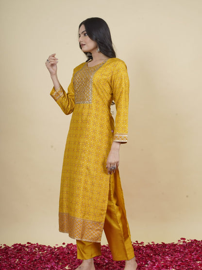 Luminous Mustard Kurta Set