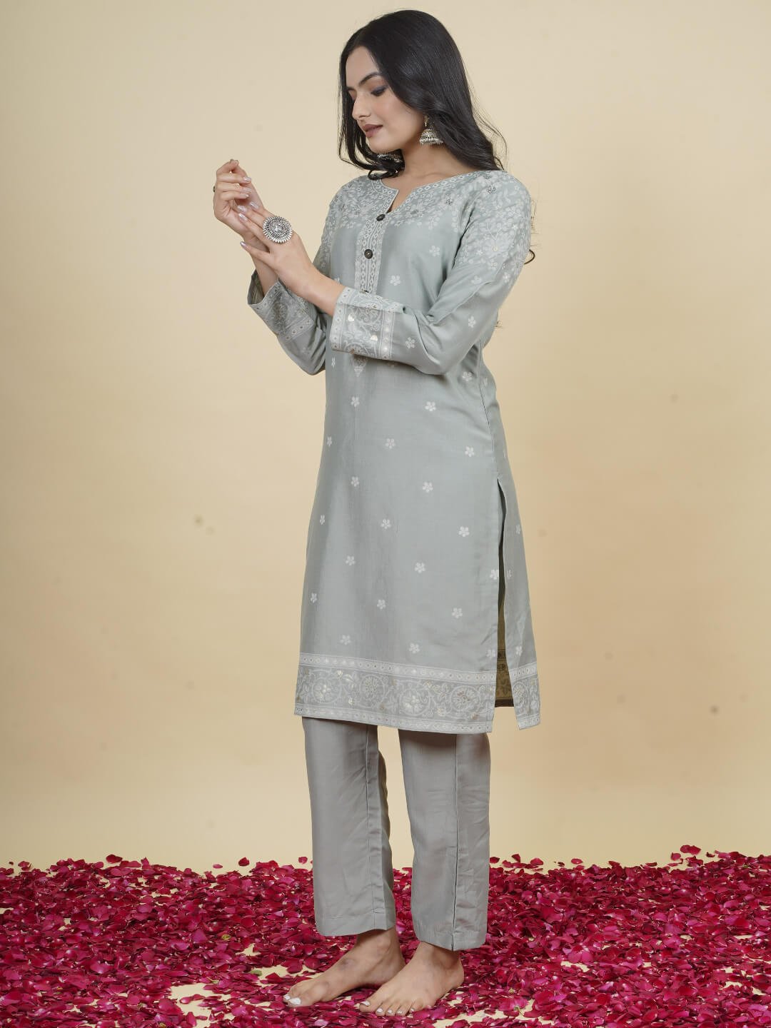 Tranquil Silk Kurta Set