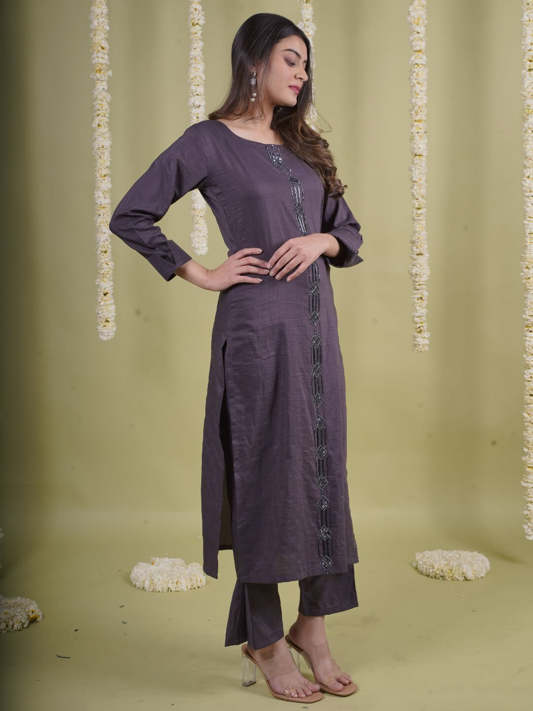 Soft Touch Coffee Kurta Set