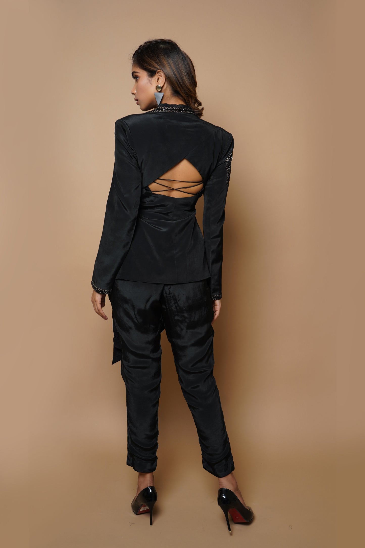 Black Pant Suit (Set Of 2)