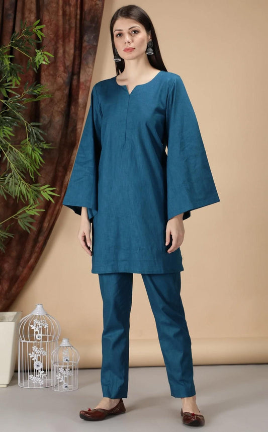 Blue Kurta Pant Set