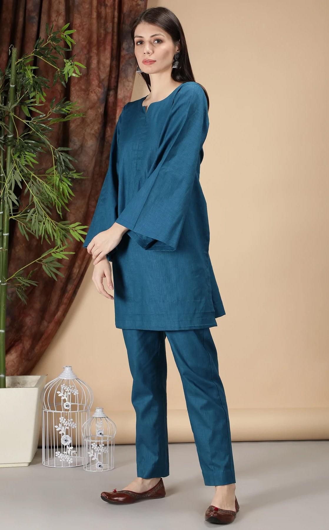 Blue Kurta Pant Set