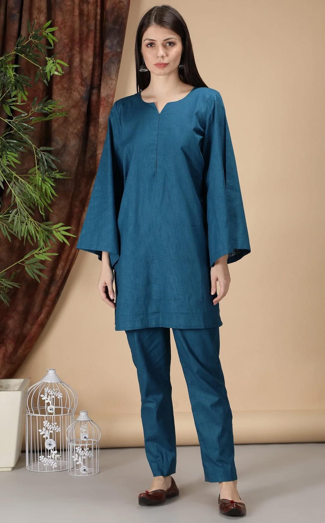 Blue Kurta Pant Set