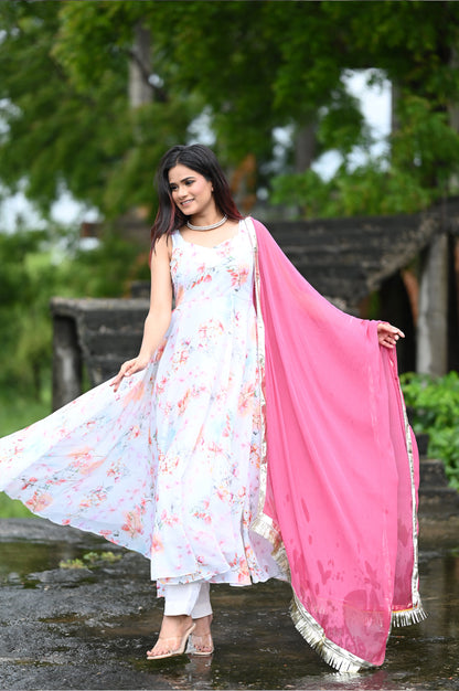 Maaya Flower Printed Anarkali