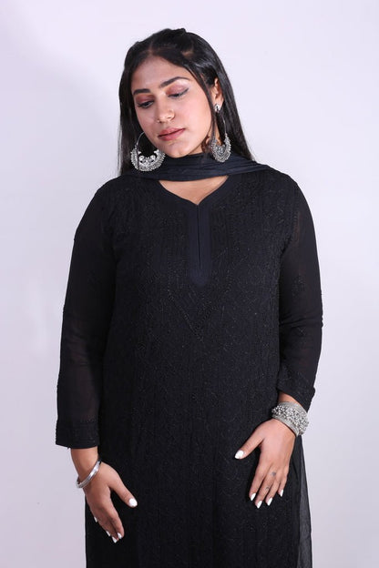 Hoor kurti in black