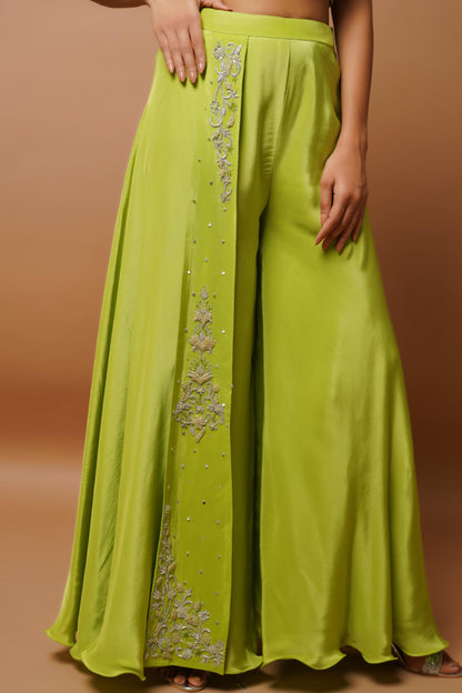 Bright Green Indo Western Set (Set Of 2)