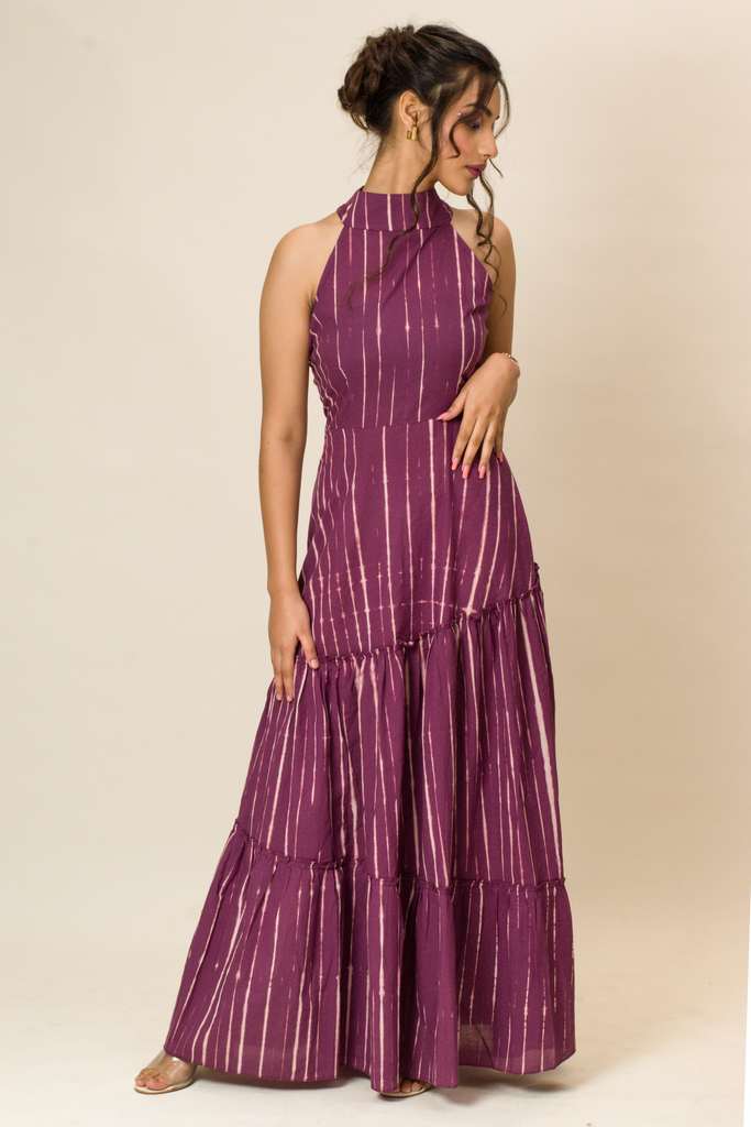 Shibori maxi dress