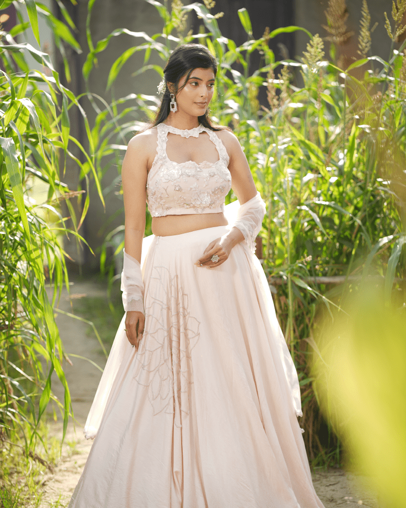 Petal pink lehenga