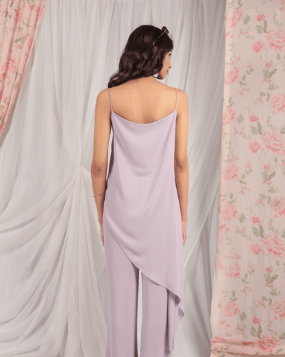 Lavender fog Asymmetrical Tunic and Pants