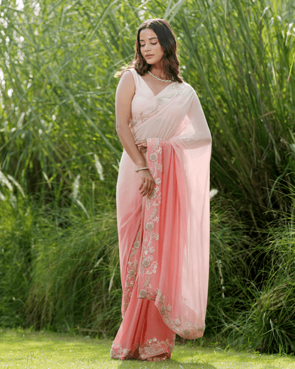 Floral Meadow Saree