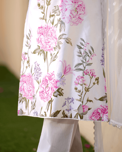 Ivory Floral Kurta Set