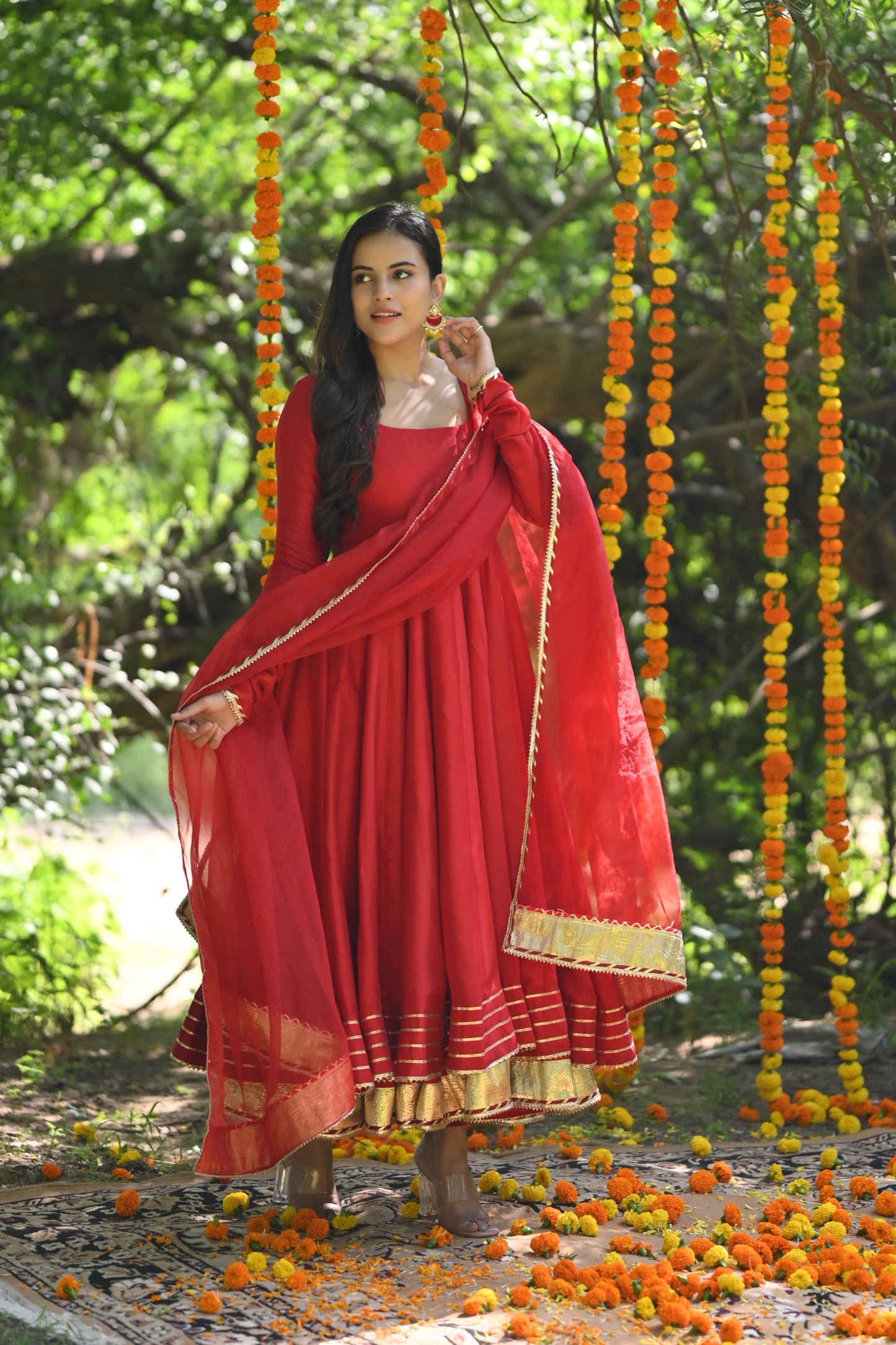 Red Mastani Anarkali