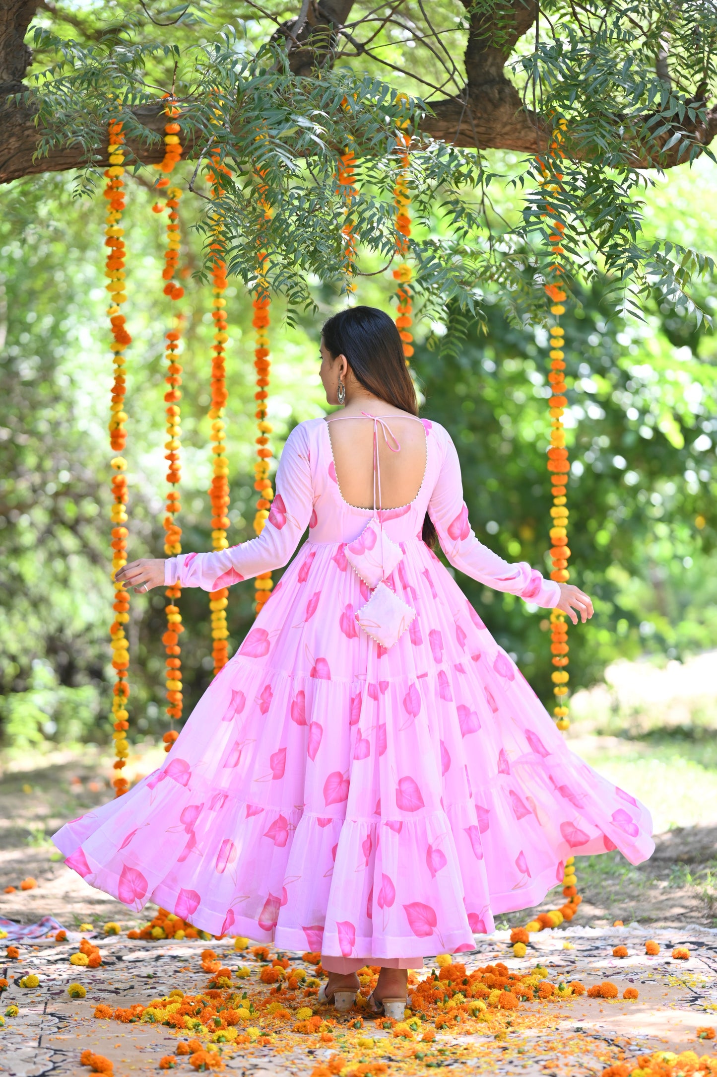 Pink Pankhudi Anarkali