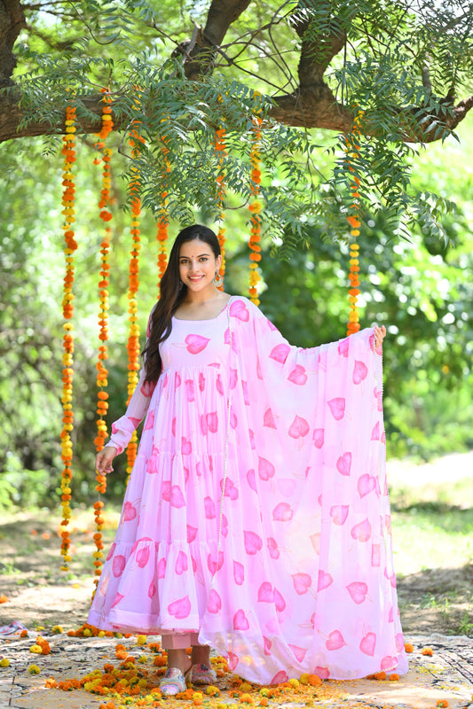 Pink Pankhudi Anarkali