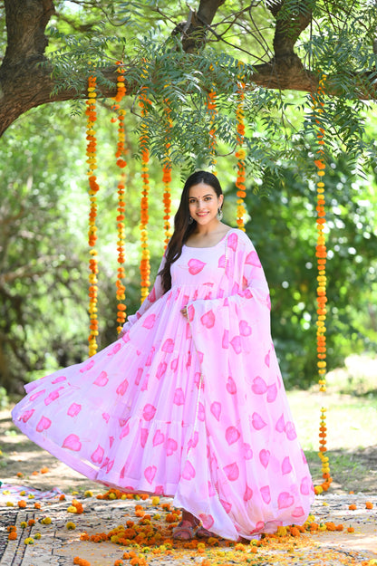 Pink Pankhudi Anarkali