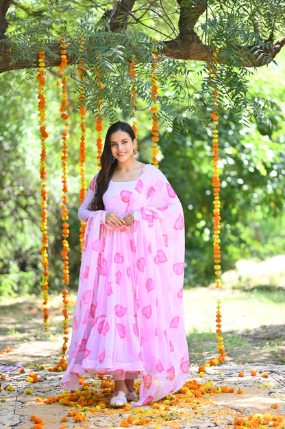 Pink Pankhudi Anarkali