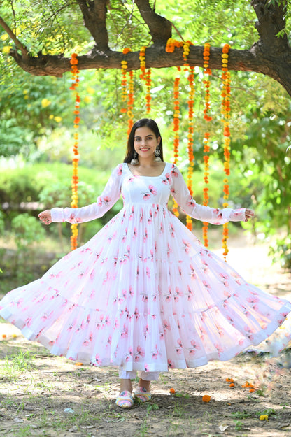 White Tulip Anarkali