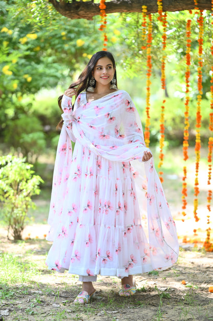 White Tulip Anarkali