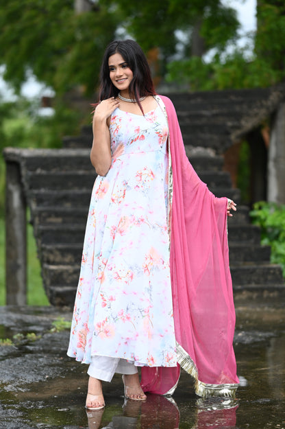 Maaya Flower Printed Anarkali