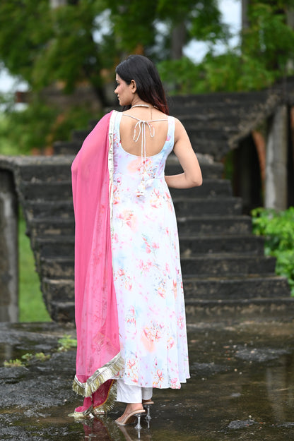 Maaya Flower Printed Anarkali