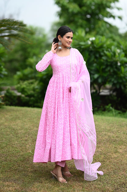 Pink Jasmine Anarkali