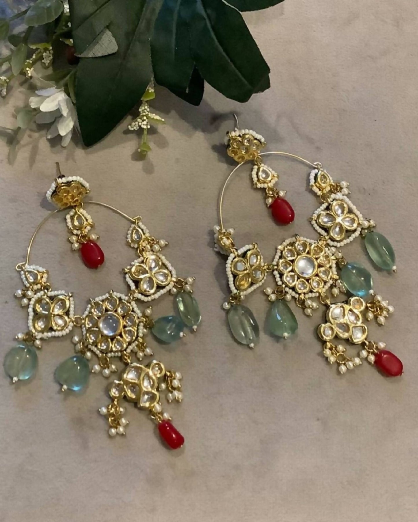 ZIYA - DROP CHANDBALI EARRINGS