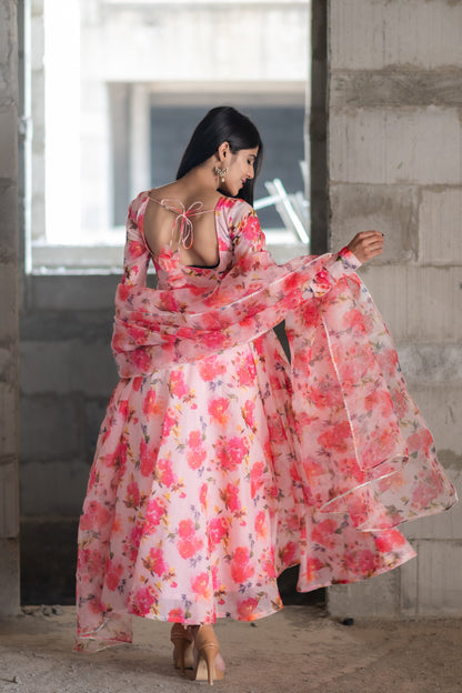 Bloom Floral Printed Anarkali