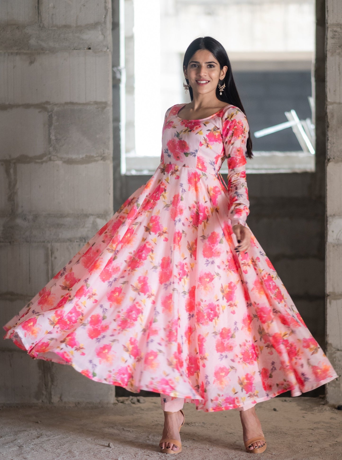 Bloom Floral Printed Anarkali