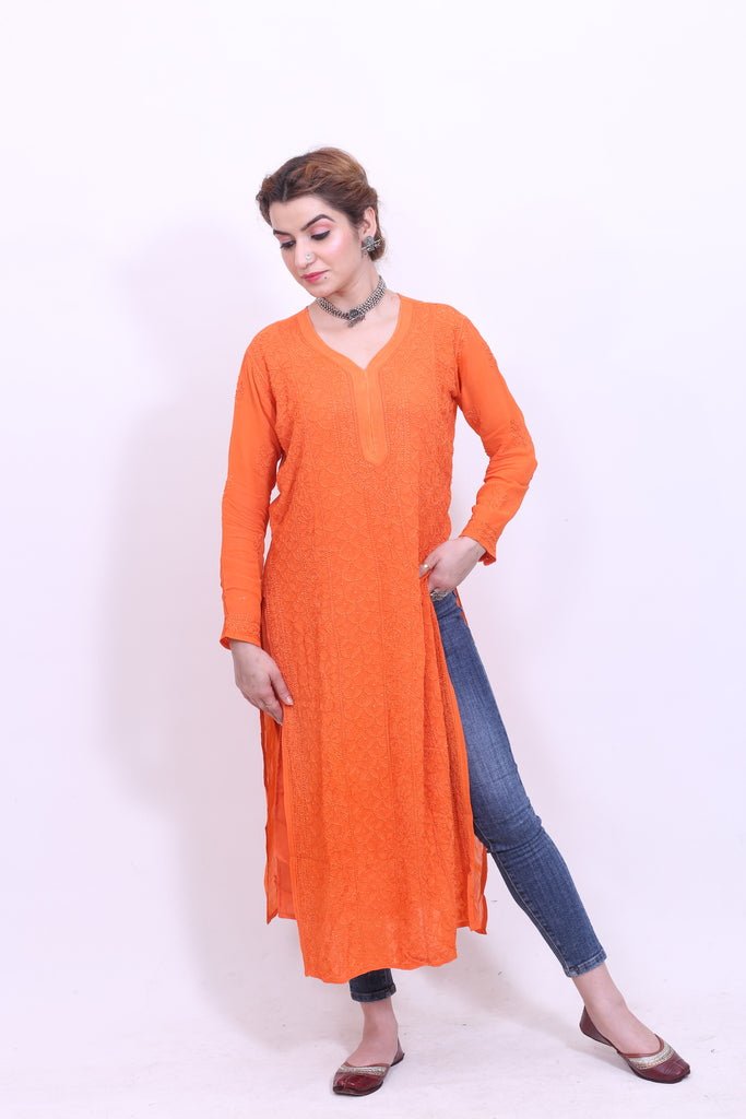 Hoor kurti in Orange