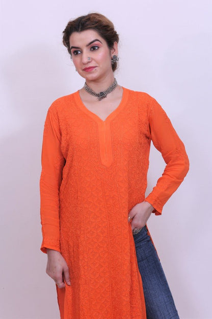 Hoor kurti in Orange