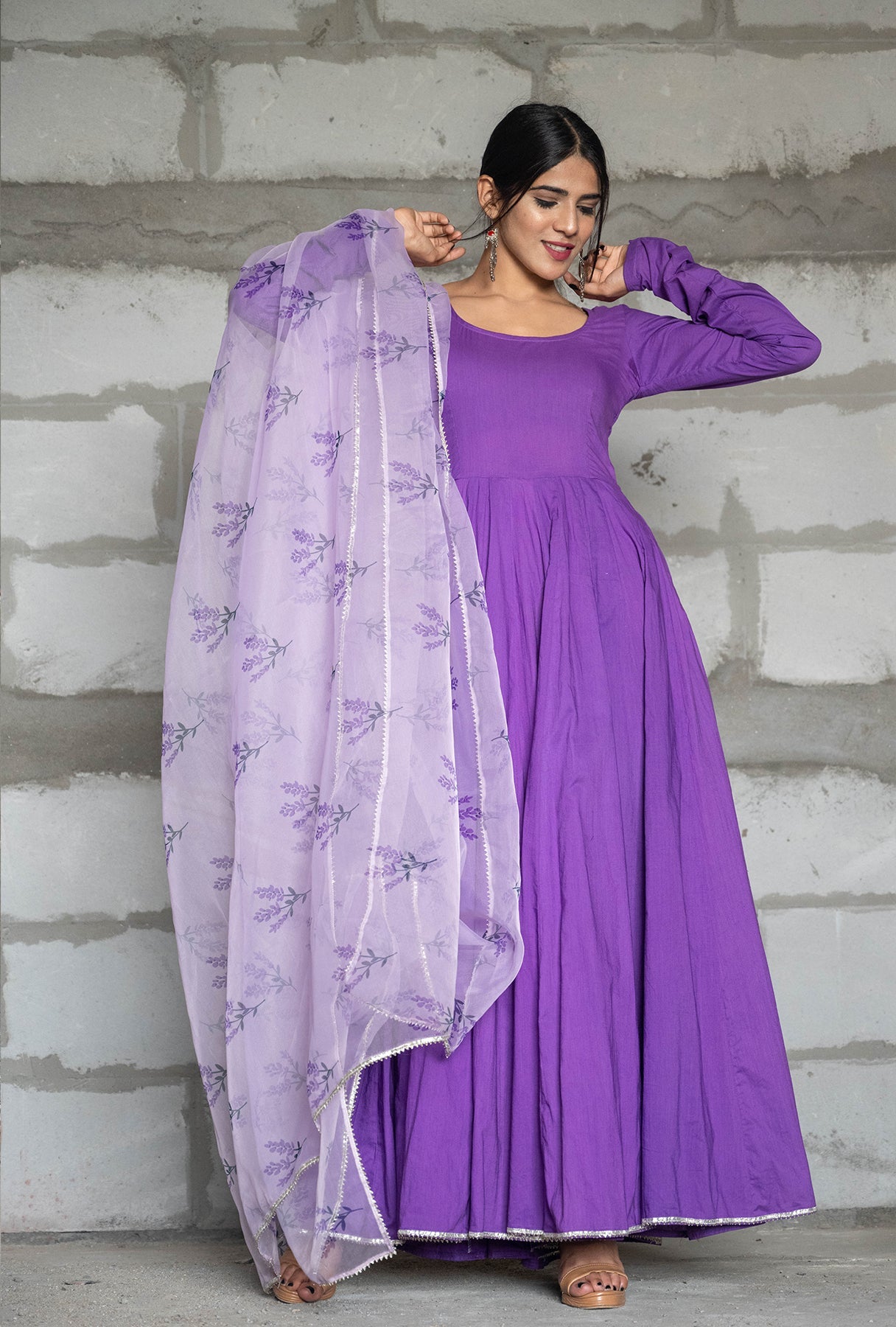 Iris Purple Anarkali