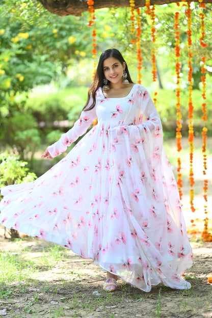 White Tulip Anarkali