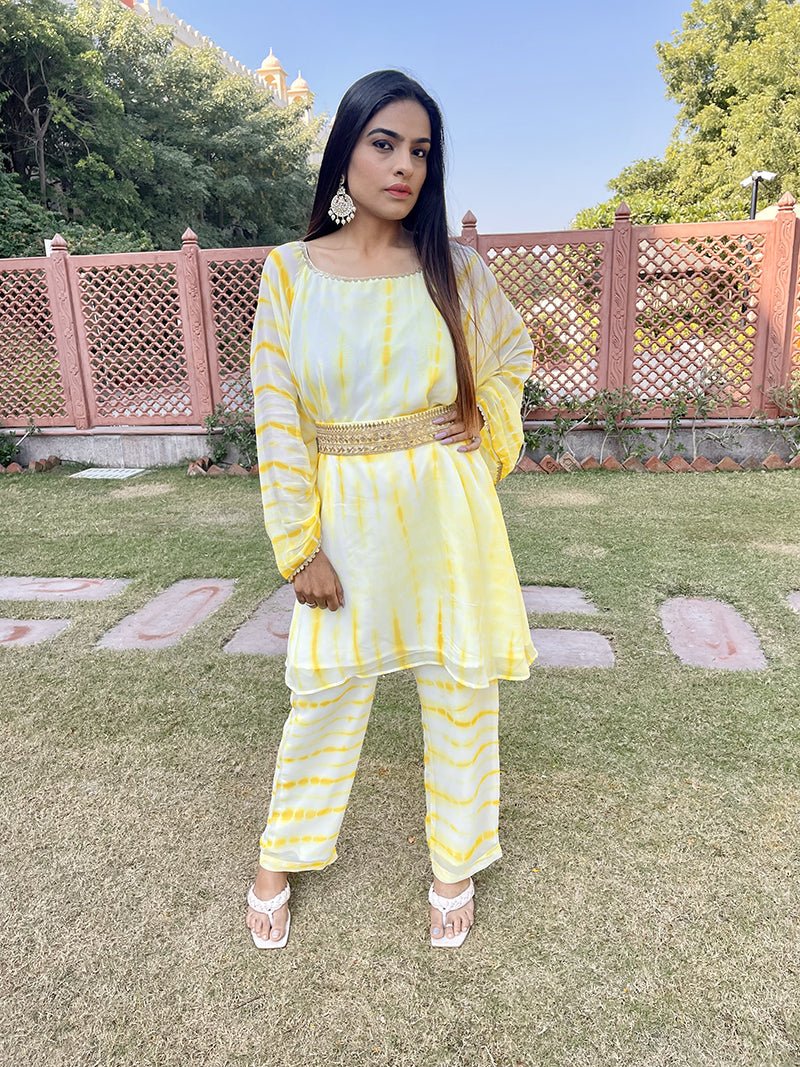 Yellow Tie-dye Co-ord Set