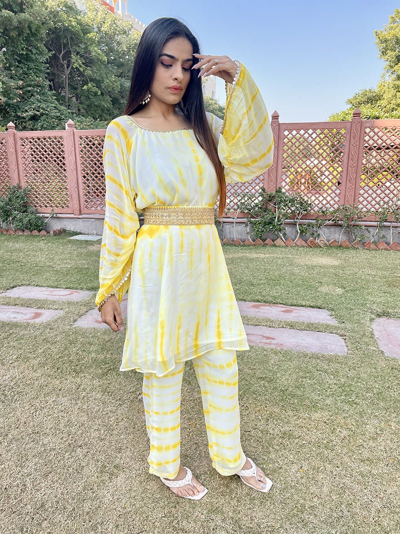 Yellow Tie-dye Co-ord Set