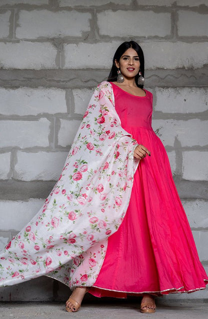 Fushsia Pink Anarkali