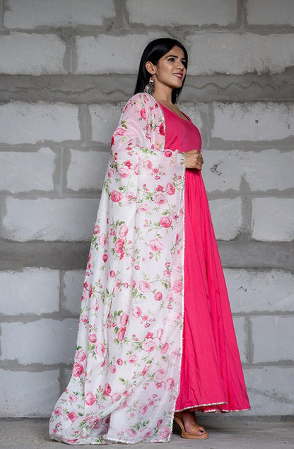 Fushsia Pink Anarkali