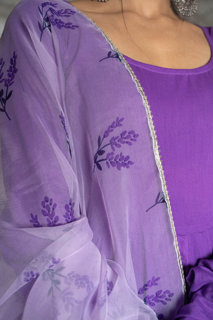 Iris Purple Anarkali