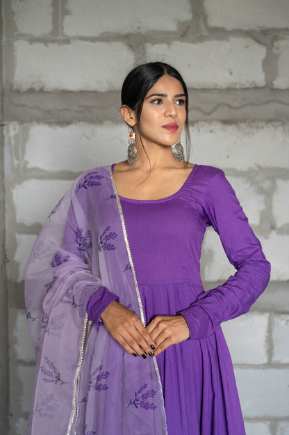 Iris Purple Anarkali