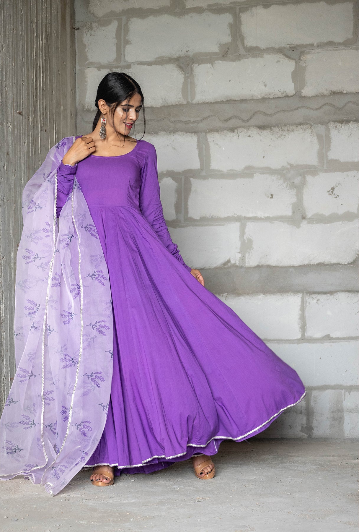 Iris Purple Anarkali