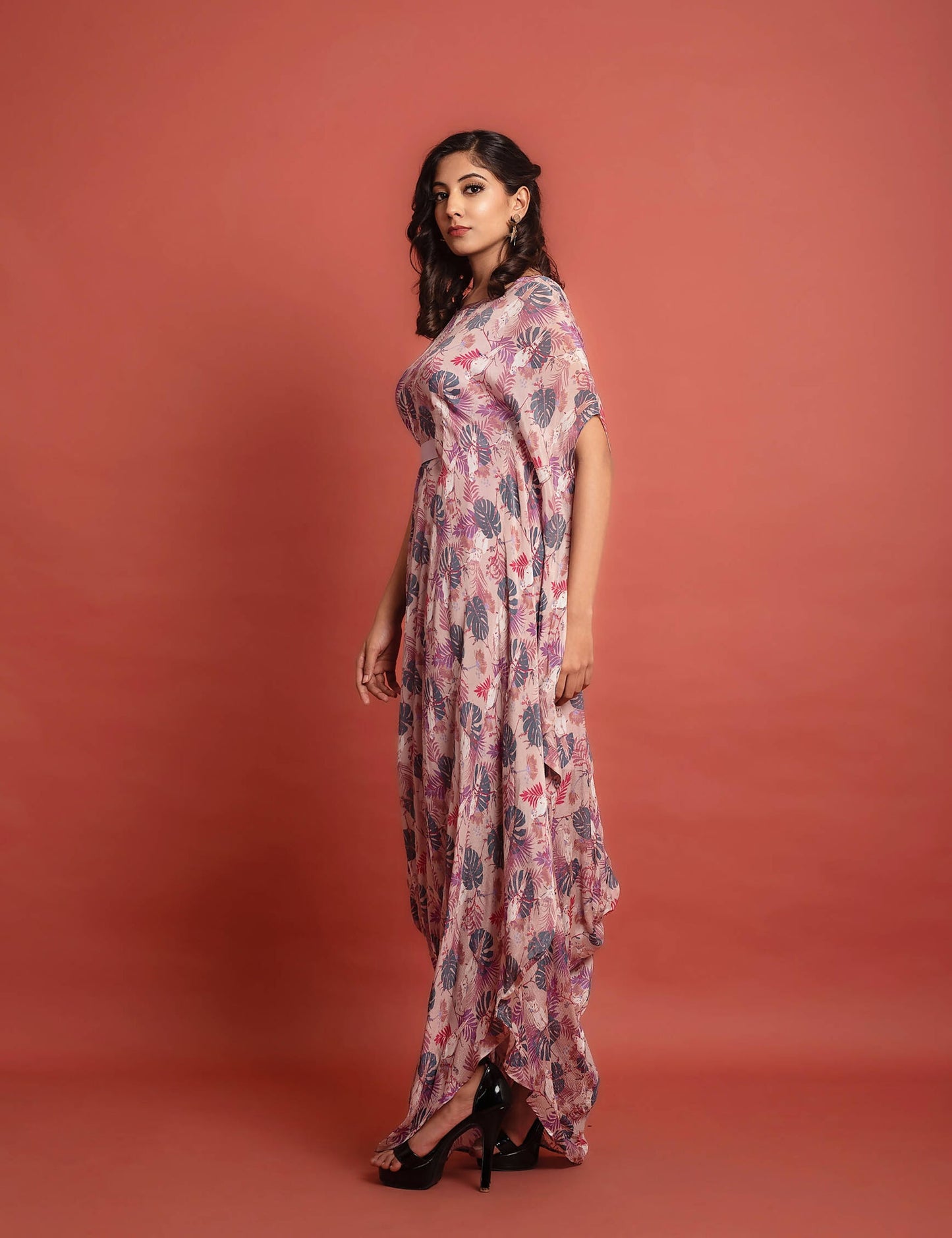 Draped Asymmetric Kaftan